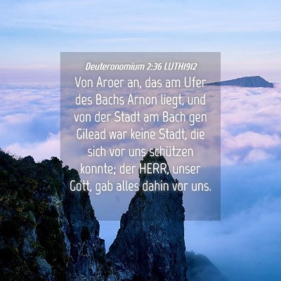Picture 04 - Deuteronomium 2:36 LUTH1912 - Von Aroer an, das am Ufer des Bachs Arnon liegt, - Bible Verse Picture