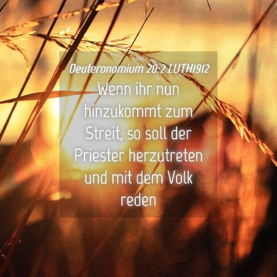 Picture 04 - Deuteronomium 20:2 LUTH1912 - Wenn ihr nun hinzukommt zum Streit, so soll der - Bible Verse Picture