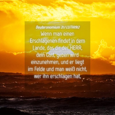Picture 04 - Deuteronomium 21:1 LUTH1912 - Wenn man einen Erschlagenen findet in dem Lande, - Bible Verse Picture