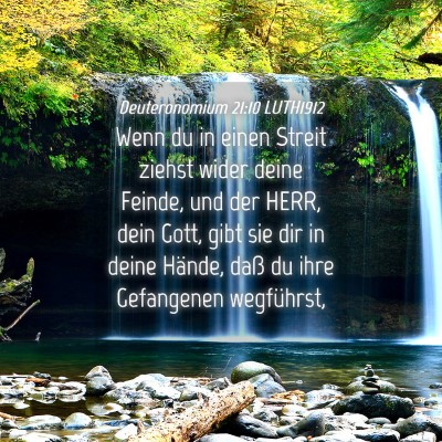 Picture 04 - Deuteronomium 21:10 LUTH1912 - Wenn du in einen Streit ziehst wider deine - Bible Verse Picture
