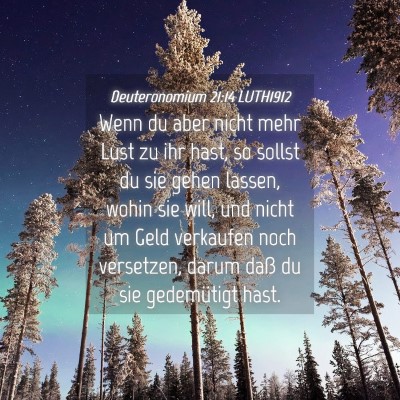 Picture 04 - Deuteronomium 21:14 LUTH1912 - Wenn du aber nicht mehr Lust zu ihr hast, so - Bible Verse Picture