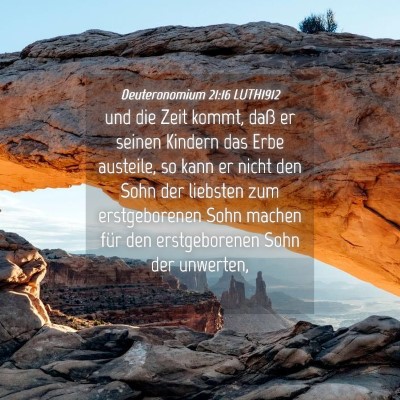 Picture 04 - Deuteronomium 21:16 LUTH1912 - und die Zeit kommt, daß er seinen Kindern das - Bible Verse Picture