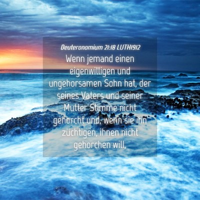 Picture 04 - Deuteronomium 21:18 LUTH1912 - Wenn jemand einen eigenwilligen und ungehorsamen - Bible Verse Picture