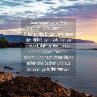Picture 04 - Deuteronomium 21:5 LUTH1912 - Da sollen herzukommen die Priester, die Kinder - Bible Verse Picture