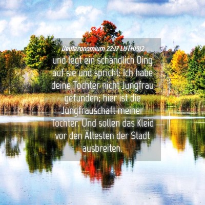Picture 04 - Deuteronomium 22:17 LUTH1912 - und legt ein schändlich Ding auf sie und - Bible Verse Picture