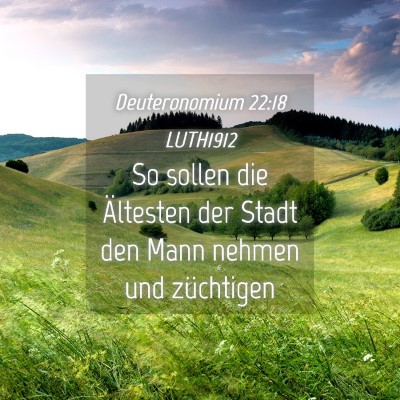 Picture 04 - Deuteronomium 22:18 LUTH1912 - So sollen die Ältesten der Stadt den Mann nehmen - Bible Verse Picture