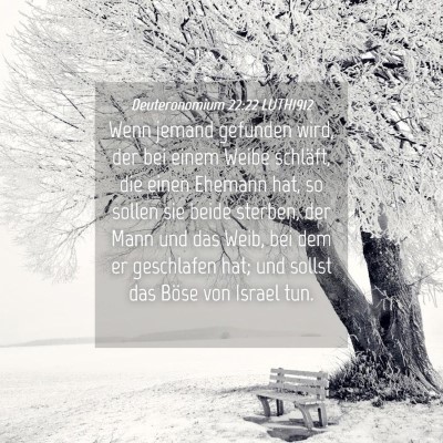 Picture 04 - Deuteronomium 22:22 LUTH1912 - Wenn jemand gefunden wird, der bei einem Weibe - Bible Verse Picture
