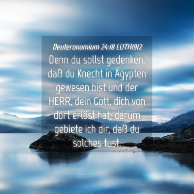 Picture 04 - Deuteronomium 24:18 LUTH1912 - Denn du sollst gedenken, daß du Knecht in - Bible Verse Picture