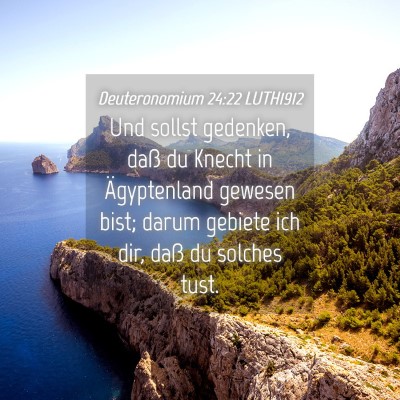 Picture 04 - Deuteronomium 24:22 LUTH1912 - Und sollst gedenken, daß du Knecht in - Bible Verse Picture