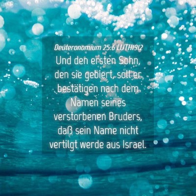 Picture 04 - Deuteronomium 25:6 LUTH1912 - Und den ersten Sohn, den sie gebiert, soll er - Bible Verse Picture
