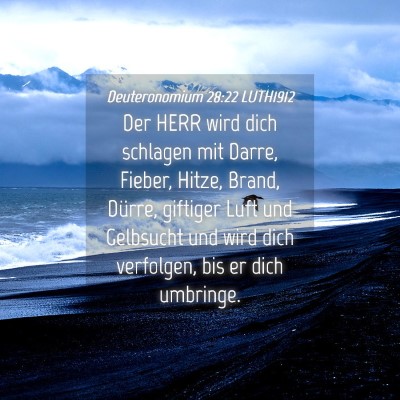 Picture 04 - Deuteronomium 28:22 LUTH1912 - Der HERR wird dich schlagen mit Darre, Fieber, - Bible Verse Picture