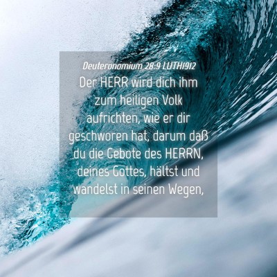Picture 04 - Deuteronomium 28:9 LUTH1912 - Der HERR wird dich ihm zum heiligen Volk - Bible Verse Picture