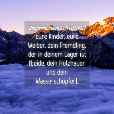 Picture 04 - Deuteronomium 29:11 LUTH1912 - eure Kinder, eure Weiber, dein Fremdling, der in - Bible Verse Picture