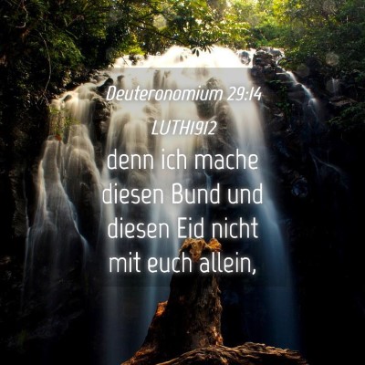 Picture 04 - Deuteronomium 29:14 LUTH1912 - denn ich mache diesen Bund und diesen Eid nicht - Bible Verse Picture