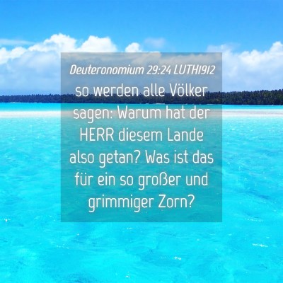 Picture 04 - Deuteronomium 29:24 LUTH1912 - so werden alle Völker sagen: Warum hat der HERR - Bible Verse Picture