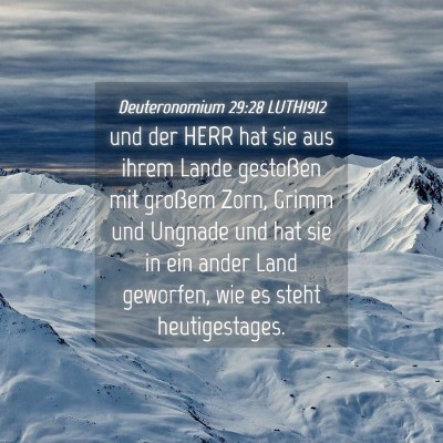 Picture 04 - Deuteronomium 29:28 LUTH1912 - und der HERR hat sie aus ihrem Lande gestoßen - Bible Verse Picture