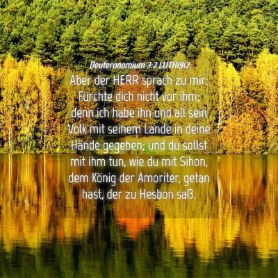 Picture 04 - Deuteronomium 3:2 LUTH1912 - Aber der HERR sprach zu mir: Fürchte dich nicht - Bible Verse Picture