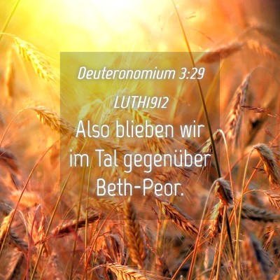Picture 04 - Deuteronomium 3:29 LUTH1912 - Also blieben wir im Tal gegenüber - Bible Verse Picture