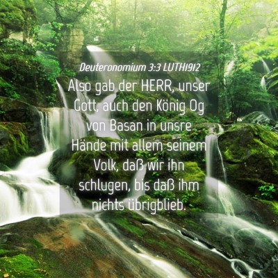 Picture 04 - Deuteronomium 3:3 LUTH1912 - Also gab der HERR, unser Gott, auch den König Og - Bible Verse Picture