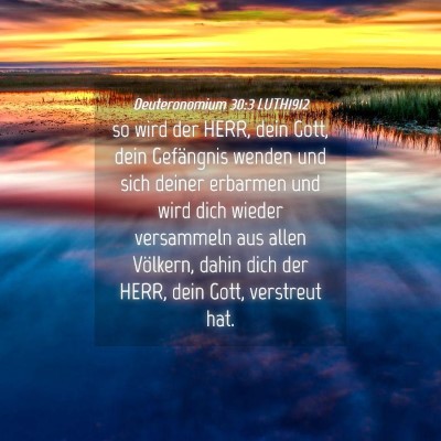 Picture 04 - Deuteronomium 30:3 LUTH1912 - so wird der HERR, dein Gott, dein Gefängnis - Bible Verse Picture