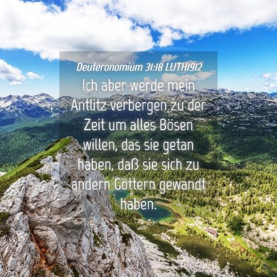 Picture 04 - Deuteronomium 31:18 LUTH1912 - Ich aber werde mein Antlitz verbergen zu der Zeit - Bible Verse Picture