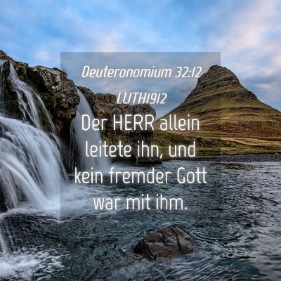 Picture 04 - Deuteronomium 32:12 LUTH1912 - Der HERR allein leitete ihn, und kein fremder - Bible Verse Picture