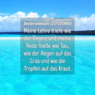 Picture 04 - Deuteronomium 32:2 LUTH1912 - Meine Lehre triefe wie der Regen, und meine Rede - Bible Verse Picture