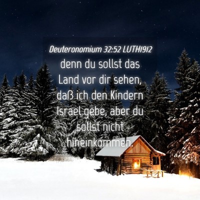 Picture 04 - Deuteronomium 32:52 LUTH1912 - denn du sollst das Land vor dir sehen, daß ich - Bible Verse Picture