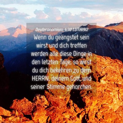 Picture 04 - Deuteronomium 4:30 LUTH1912 - Wenn du geängstet sein wirst und dich treffen - Bible Verse Picture