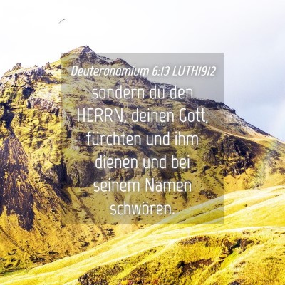 Picture 04 - Deuteronomium 6:13 LUTH1912 - sondern du den HERRN, deinen Gott, fürchten und - Bible Verse Picture