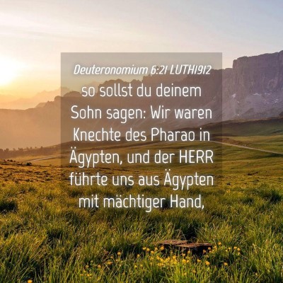 Picture 04 - Deuteronomium 6:21 LUTH1912 - so sollst du deinem Sohn sagen: Wir waren Knechte - Bible Verse Picture