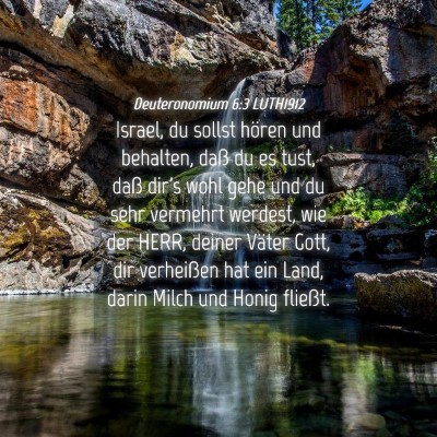 Picture 04 - Deuteronomium 6:3 LUTH1912 - Israel, du sollst hören und behalten, daß du es - Bible Verse Picture