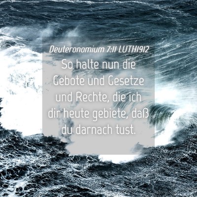 Picture 04 - Deuteronomium 7:11 LUTH1912 - So halte nun die Gebote und Gesetze und Rechte, - Bible Verse Picture