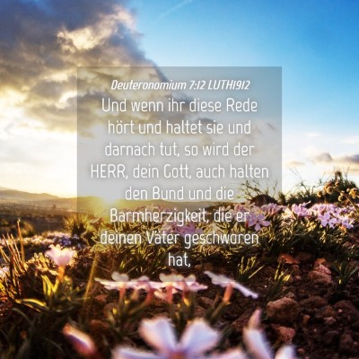 Picture 04 - Deuteronomium 7:12 LUTH1912 - Und wenn ihr diese Rede hört und haltet sie und - Bible Verse Picture