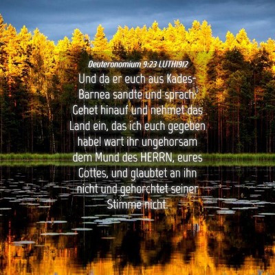 Picture 04 - Deuteronomium 9:23 LUTH1912 - Und da er euch aus Kades-Barnea sandte und - Bible Verse Picture