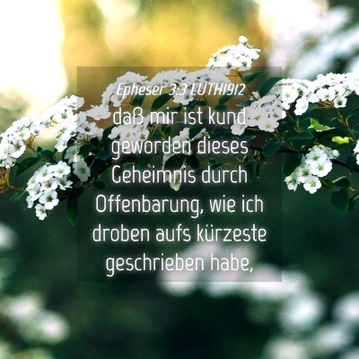 Picture 04 - Epheser 3:3 LUTH1912 - daß mir ist kund geworden dieses Geheimnis durch - Bible Verse Picture