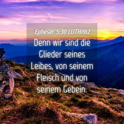 Picture 04 - Epheser 5:30 LUTH1912 - Denn wir sind die Glieder seines Leibes, von - Bible Verse Picture