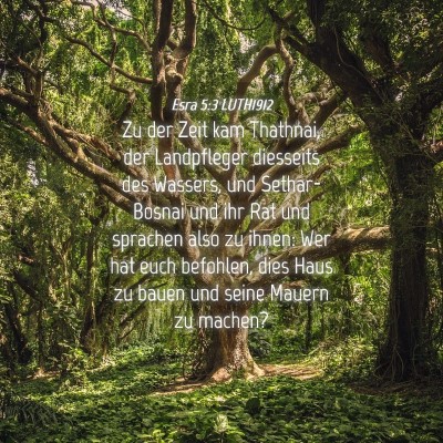 Picture 04 - Esra 5:3 LUTH1912 - Zu der Zeit kam Thathnai, der Landpfleger - Bible Verse Picture