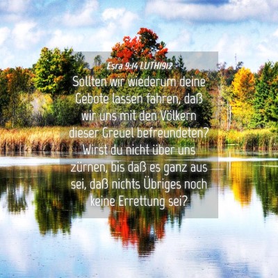 Picture 04 - Esra 9:14 LUTH1912 - Sollten wir wiederum deine Gebote lassen fahren, - Bible Verse Picture