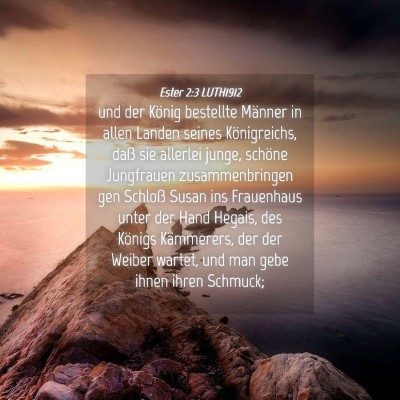 Picture 04 - Ester 2:3 LUTH1912 - und der König bestellte Männer in allen Landen - Bible Verse Picture