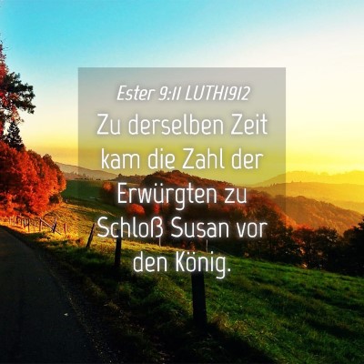Picture 04 - Ester 9:11 LUTH1912 - Zu derselben Zeit kam die Zahl der Erwürgten zu - Bible Verse Picture