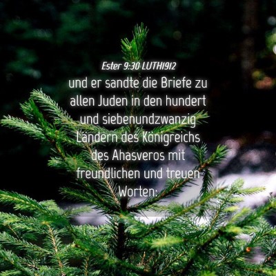 Picture 04 - Ester 9:30 LUTH1912 - und er sandte die Briefe zu allen Juden in den - Bible Verse Picture