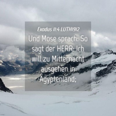 Picture 04 - Exodus 11:4 LUTH1912 - Und Mose sprach: So sagt der HERR: Ich will zu - Bible Verse Picture