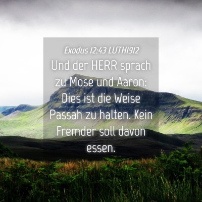 Picture 04 - Exodus 12:43 LUTH1912 - Und der HERR sprach zu Mose und Aaron: Dies ist - Bible Verse Picture
