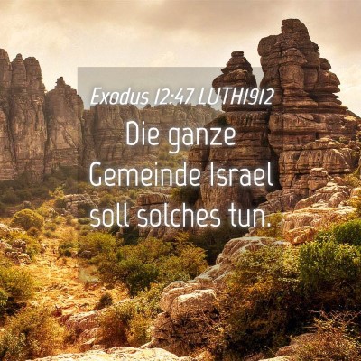 Picture 04 - Exodus 12:47 LUTH1912 - Die ganze Gemeinde Israel soll solches - Bible Verse Picture