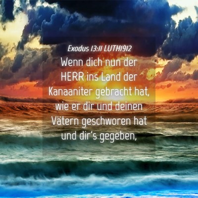Picture 04 - Exodus 13:11 LUTH1912 - Wenn dich nun der HERR ins Land der Kanaaniter - Bible Verse Picture