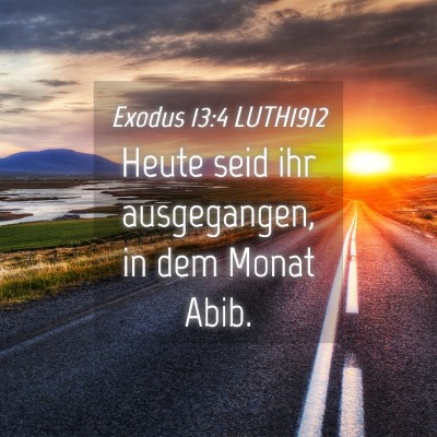 Picture 04 - Exodus 13:4 LUTH1912 - Heute seid ihr ausgegangen, in dem Monat - Bible Verse Picture