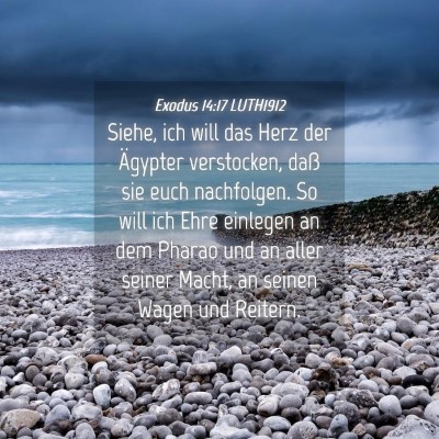 Picture 04 - Exodus 14:17 LUTH1912 - Siehe, ich will das Herz der Ägypter verstocken, - Bible Verse Picture
