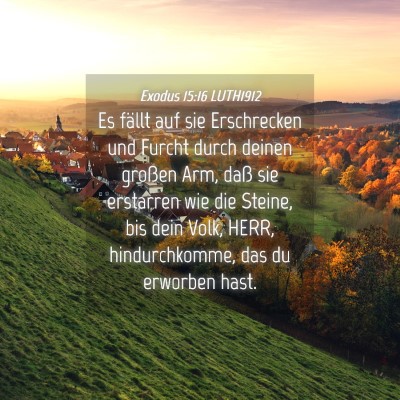 Picture 04 - Exodus 15:16 LUTH1912 - Es fällt auf sie Erschrecken und Furcht durch - Bible Verse Picture