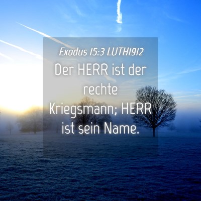Picture 04 - Exodus 15:3 LUTH1912 - Der HERR ist der rechte Kriegsmann; HERR ist sein - Bible Verse Picture